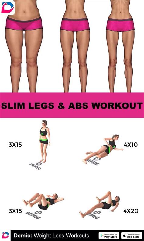 Slim Legs And Abs Workout Leg And Ab Workout Abs Workout Slim Legs Workout
