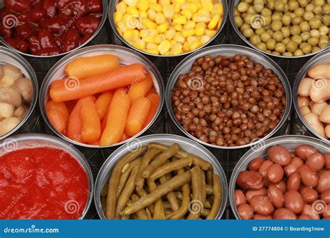 Canned Vegetables Stock Photo Image Of Mushroom Lentils 27774804