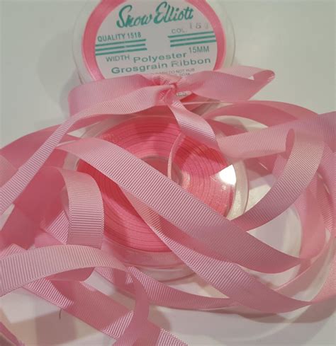 Ribbon Per Metre Grosgrain Pink Mm Create In Stitch