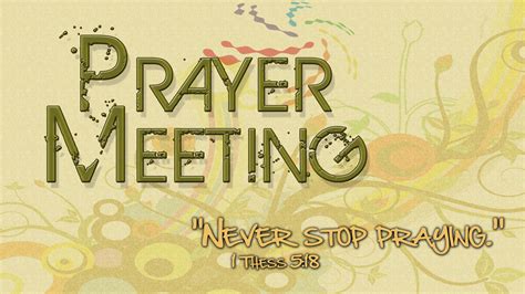 Prayer Meeting Covenant Grove Church