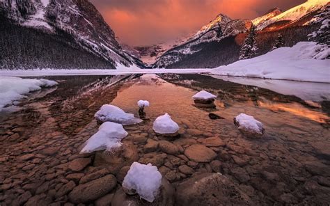 Canada Alberta Banff National Park Rocky Mountains Glacial Lake