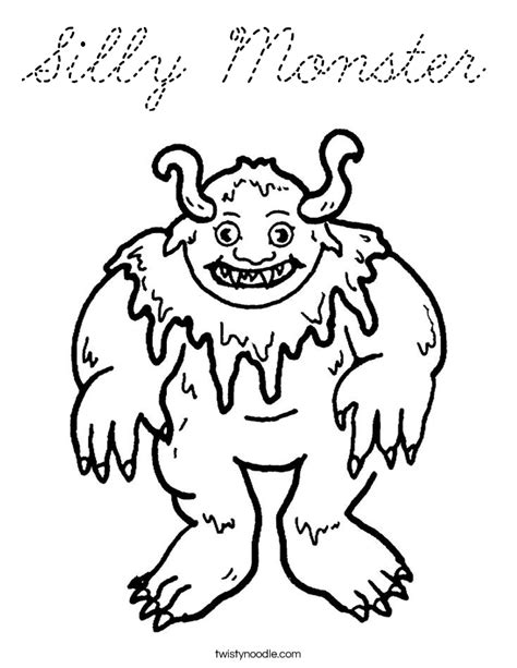Silly Monster Coloring Pages At Free Printable