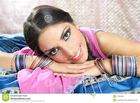 Beautiful Indian Brunette Woman Portrait Stock Photo Image Of Glamour