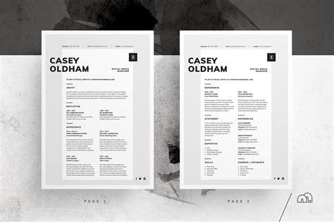 We have prepared this resume template in 6 pre selected colors as an example. Resume/CV - Casey | Resume cv, Cv template, Social icons