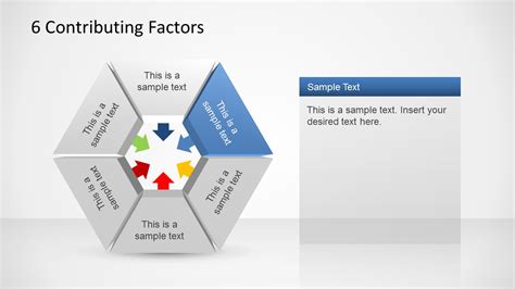 6 Contributing Factors Diagram Template For Powerpoint Slidemodel