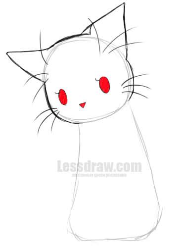 How To Draw Anime Cat Easy Lessdraw