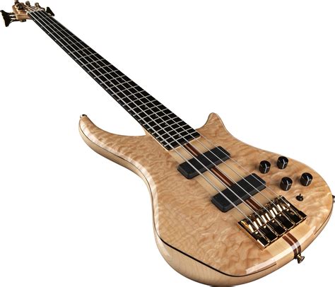 Exotic Electric Bass Guitar With Natural Wood Body
