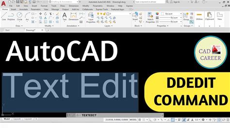 Text Edit In Autocad Ddedit Command In Autocad Editing In Text