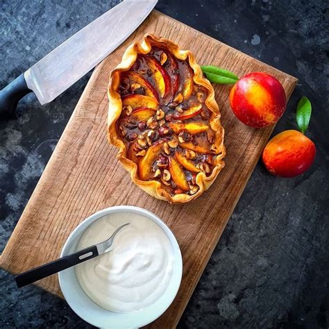 Peach Tart With Muscovado Sugar And Nuts Peach Tart Nut Recipes Pies