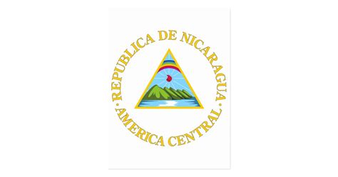 Nicaragua Official Coat Of Arms Heraldry Symbol Postcard