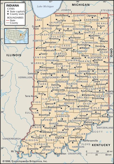 Indiana Map Of Counties And Cities Allene Madelina