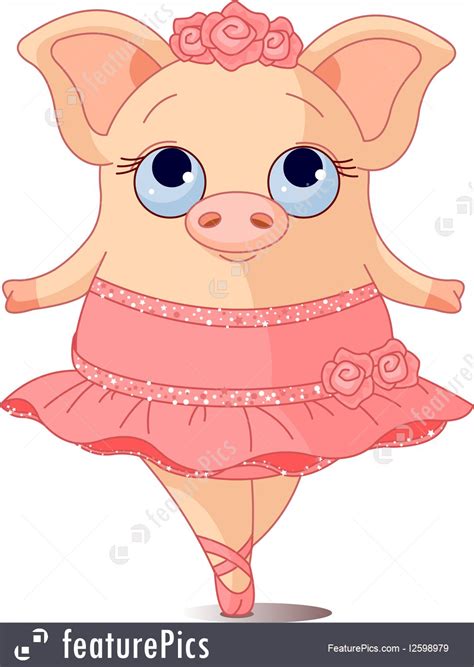 Illustration Of Pig Ballerina