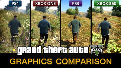 Gta 5 Graphics Comparison Ps4 Xbox One Ps3 Xbox 360 Youtube