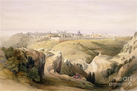 Jerusalem From The Mount Of Olives Painting By David Roberts Pixels