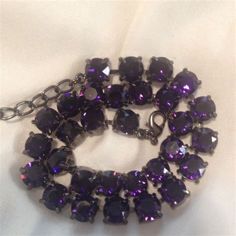 Beautiful Deep Purple Rhinestone Necklace By Becsbeauties On Etsy