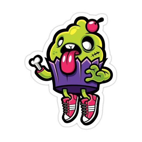 Zombie Cupcake Sticker For Sale By Cronobreaker Graffiti Characters