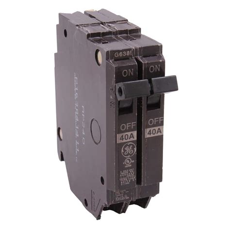 Ge Q Line 40 Amp 1 In Double Pole Circuit Breaker Thqp240 The Home Depot