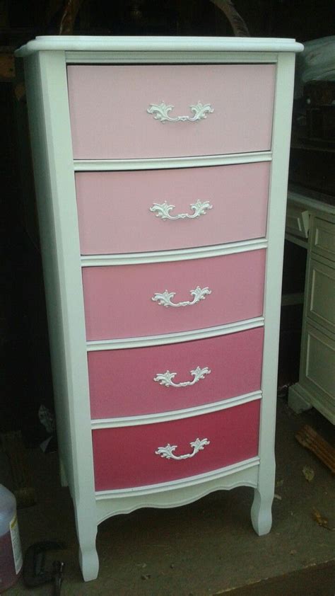 Pink Ombre Dresser Hand Crafted Furniture Painted Furniture Ombre