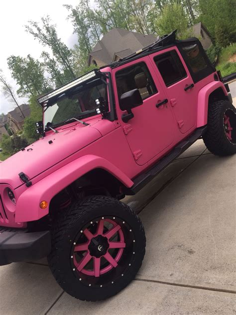 Pink Soft Top Jeep Wrangler
