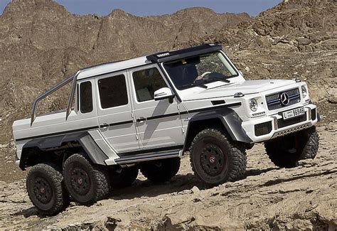 Mercedes refers to the g 63 amg 6x6 repeatedly as a show vehicle but also calls it near series production. Mercedes G63 AMG 63 6x6 | 6 Wheel Drive