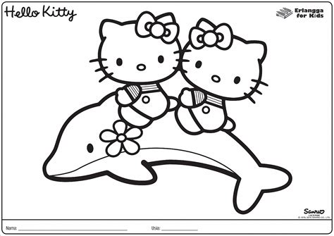Gambar Mewarnai Hello Kitty Colorings Erlangga For Kids