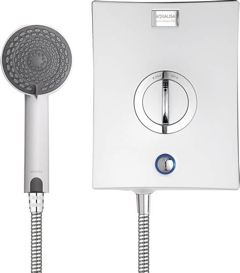 Aqualisa Quartz Electric Shower 85kw White And Chrome 5 Spray Handset