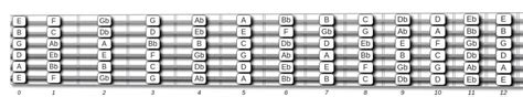 Bass guitar 5 string 144 notes. Bass fretboard chart pdf - donkeytime.org