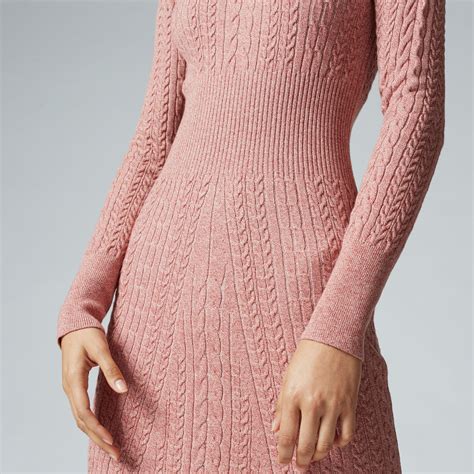 Cable Knit Waisted Dress Warehouse