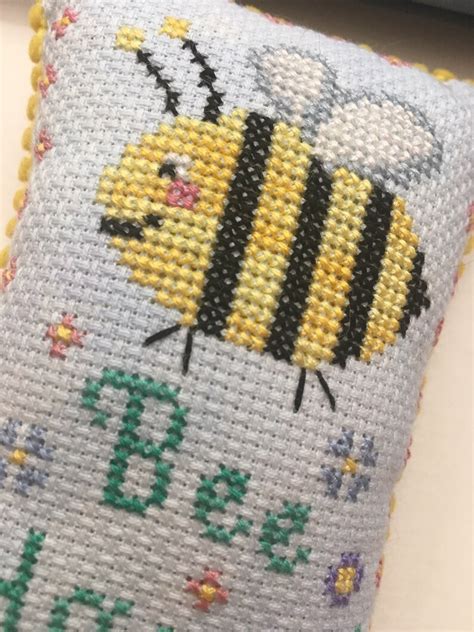 Bee Happy Cross Stitch Chart Pdf Copy Etsy