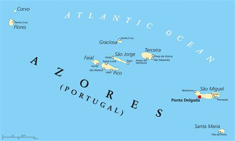 Where Are The Azores Islands Located Map Topographic Map World