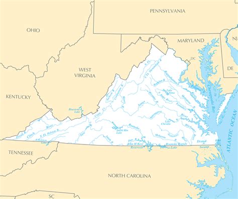 Map Of Lakes In West Virginia World Map