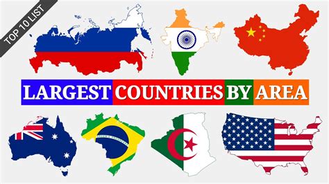 Top Largest Countries By Area Youtube
