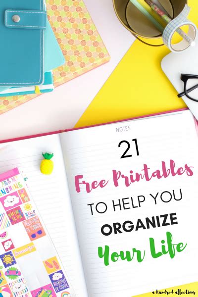 21 Printables To Help You Organize Your Life And Home