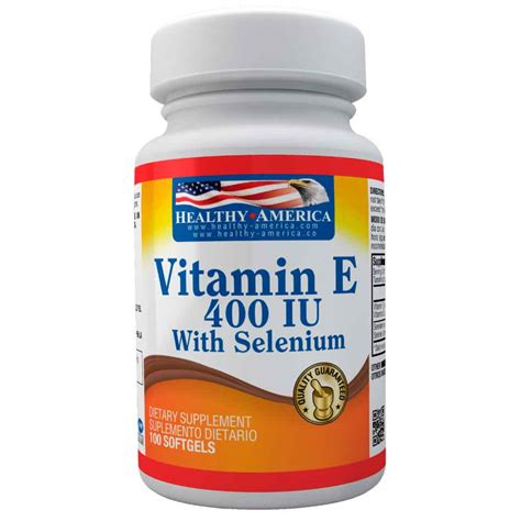 Vitamina E Con Selenio 400 Iu X 100 Softgels Dismundonatural