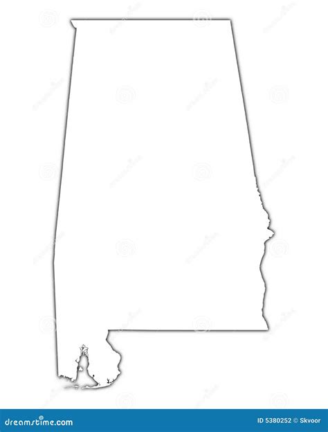 Alabama Usa Outline Map Stock Photography Image 5380252