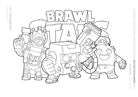 Looks menacing, tough, and overall badass. Brawler | Brawl Stars coloring page - Color for fun # ...