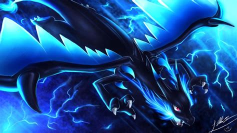 Mega Charizard X By Shupamikey Charizard Cool Pokemon Wallpapers