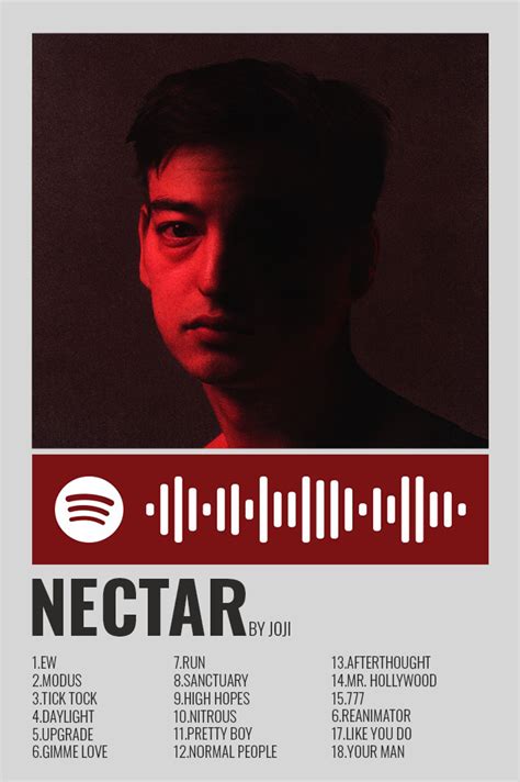 Nectar By Joji Music Poster Design Music Cover Photos Music Poster