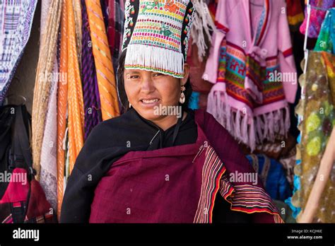 Bolivian Woman In Traditional Dress In The Town Tarabuco Chuquisaca
