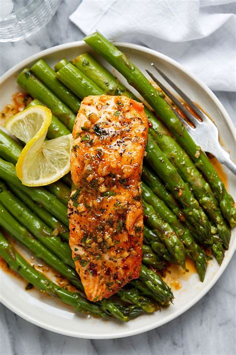 Garlic Butter Salmon With Lemon Asparagus Skillet Artofit