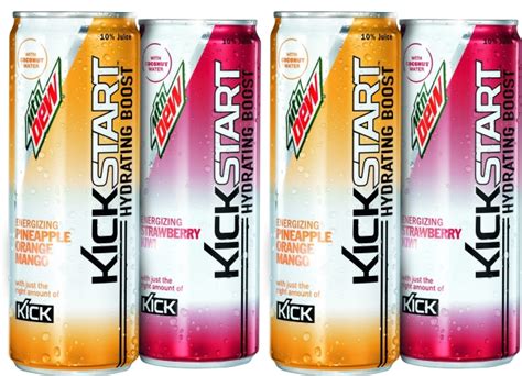 New Mountain Dew Kickstart Flavors Made With Coconut Water Brand Eating