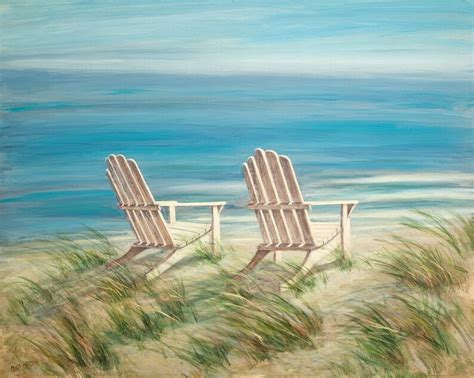 Beach Print Adirondack Chairs From A Painting By Tina Etsy