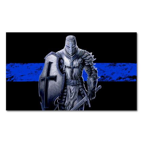 Thin Blue Line Crusader Decal Warrior 12