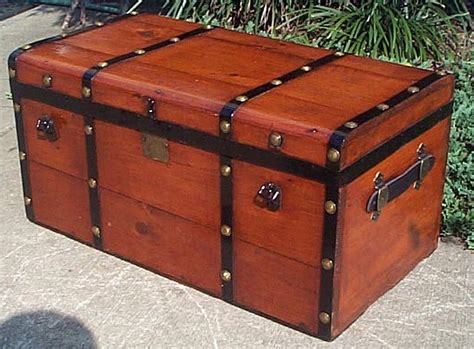 Case is in excellent condition. Restored antique steamer trunks for sale - Dome Tops, Flat ...