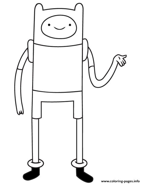 Finn From Adventure Time Coloring Page Printable