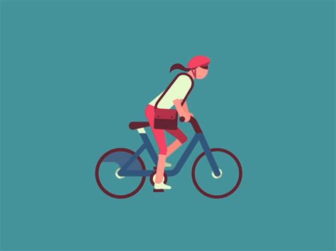 A Person Riding A Bike On A Blue Background