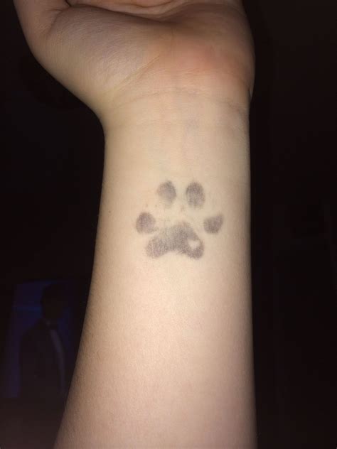 My Most Recent Tattoo My Dogs Actual Paw Print Cat Paw Print Tattoo
