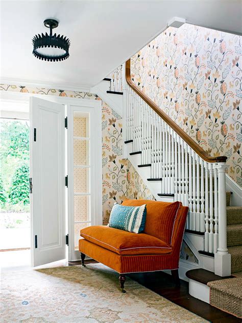 The pattern is a floral pattern with colors of bright yellow and pink/salmon. Warm colors for fun-loving harmonious interior color ...