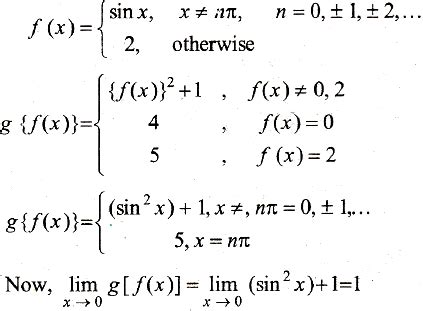 If f(x) = sin x, x ≠ npi, n = 0, ±1, ±2,.... f(x)= 2, otherwise ...