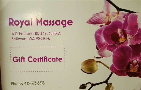 royal massage 3715 factoria blvd se bellevue washington massage therapy phone number yelp